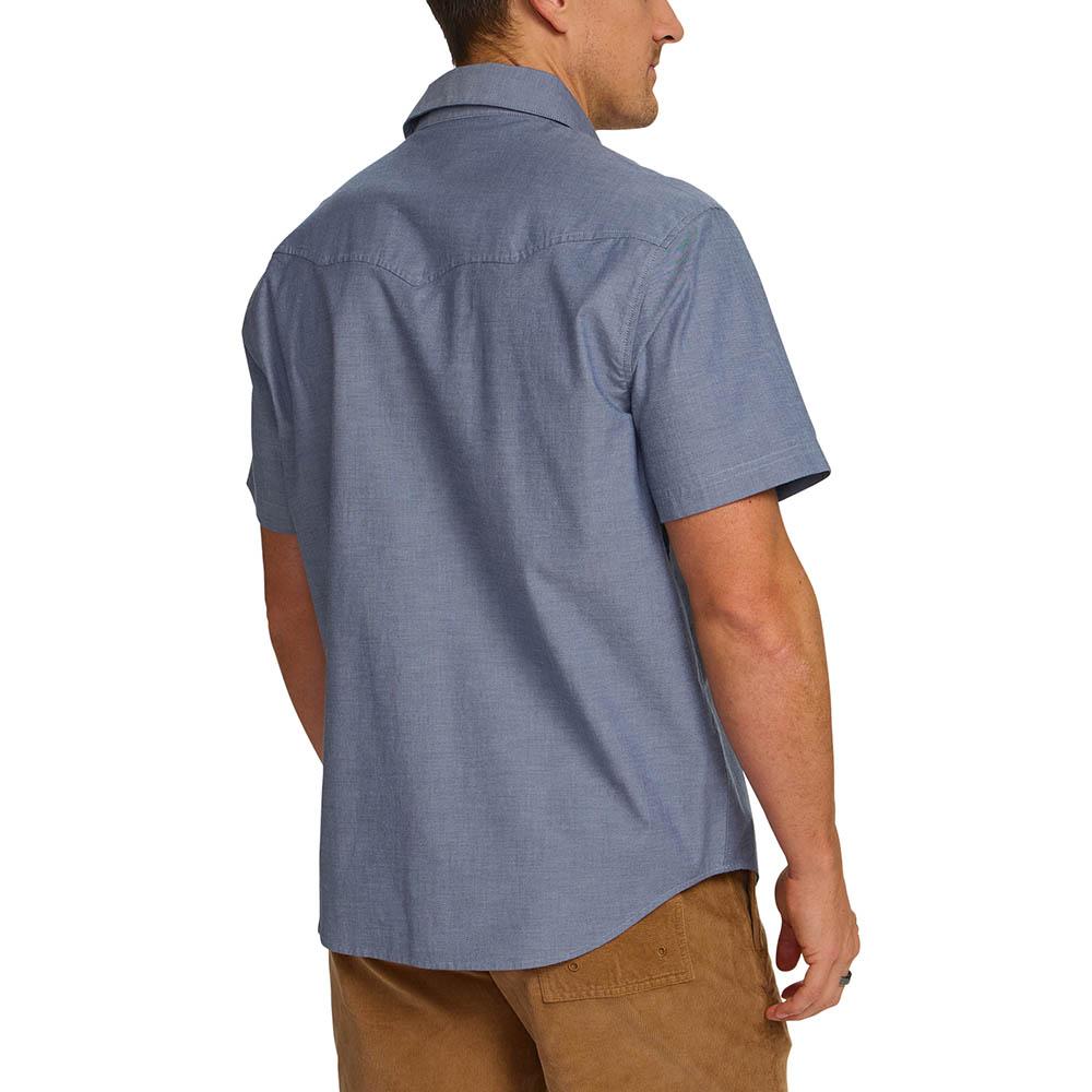 Howler Brothers Crosscut Deluxe Snapshirt Men's in Fresh Blooms Indigo
